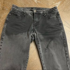 Papaya Black faded distressed stretch denim jeans Size 7